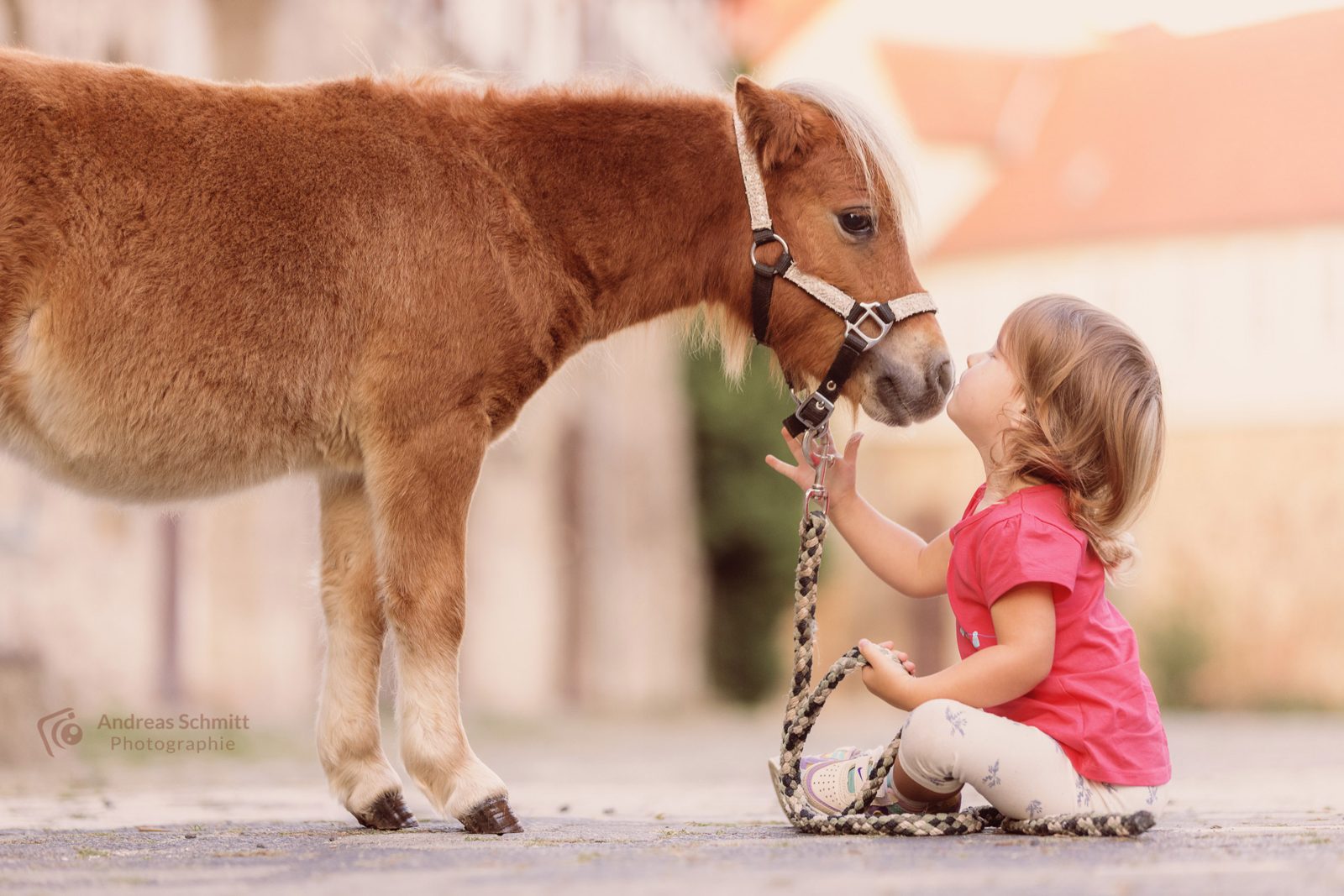 Kleines Mädchen mit einem Pony